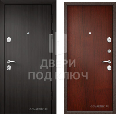 Дверь черная 2 мм в квартиру ДПК-13383