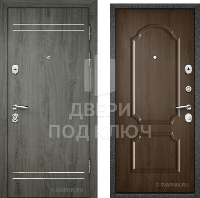 Металлическая входная дверь с терморазрывом для коттеджа ДПК-7203